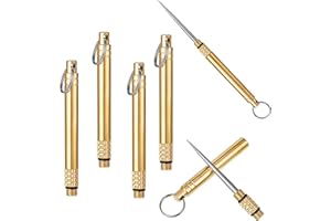 NITAIUN 4 Piezas Palillo de Dientes de Titanio Portátil de Bolsillo Reutilizable Peso Ligero de Dientes Porta Palillo con Llavero Adecuado para Picnic Camping Viaje