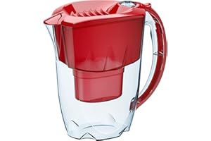 AQUAPHOR 496 - Caraffa filtrante Amethyst, cartuccia B100-25 Maxfor, carbone attivo, rosso rubino