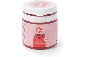 Past Kolor - Colorante Alimentario en Gel - Colorante de Alta Concentración y Pigmento de Calidad - Ideal para Repostería - 50 G (Rojo)