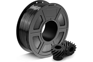 JAYO Filamento ABS 1.75mm, Fácil Filamento ABS para Impresora 3D con Impresión a Baja Temperatura, No Requiere Carcasa, Fuerte Filamento ABS Diámetro Precisión +/- 0.02mm, 1KG (2.2LB) Bobina, Negro