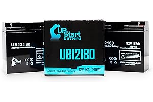 UPSTART BATTERY 2x Pack - Replacement for APC SMART-UPS 1500 SUA1500I Battery - Compatible UB12180 Universal Sealed Lead Acid Battery (12V 18Ah 18000mAh T4 Terminal AGM SLA)