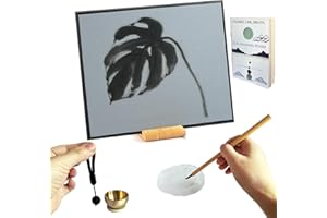 AOVOA Zen Buddha Water Drawing Board with Meditation Drawing Breathing Instruction, Zen Water Painting Set for Relaxing, Mindfulness Practice, Unique Gifts for Men and Women (Crystal-Clear)