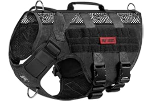 OneTigris No-Pull Hundegeschirr, AIRE MESH Einstellbar Sicherheitsgeschirr Ultra Atmungsaktiv für Große/Mittlere Hunde Brustg
