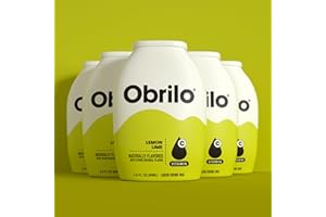 OBRILO Liquid Water Flavoring Enhancer Drops - Sugar-Free, Zero Calorie, Dye Free, Naturally Flavored, 5 Bottles, 2.0 fl oz Each, Makes 150 Drinks, Great for Kids, Energy Boost, Diet-Friendly (Lemon Lime)