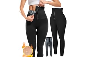 SMARTYNAS Legging de Sudation Femme Taille Haute Amincissante - Pantalon de Sport & Accessoire de Fitness, Legging Ventre Plat Vetement Transpiration, Therm, Grande Taille, Anti-Cellulite Bermuda de Sudation