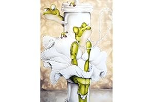 DAERLE Diamond Painting Grenouilles Peinture Diamant Broderie Diamant Kit Complet Broderie Diamant Couple Diamond Painting Enfants Peinture Diamant Adulte Décoration Murale d'intérieur 30x40cm