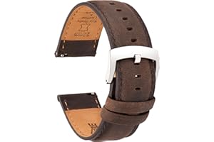 CORROPELLE Leder Uhrenarmbänder Schnellverschluss 18mm 19mm 20mm 21mm 22mm, Vintage Eleganten Hochwertige Ersatz Leder Armband für Damen und Herren, Uhr und Smartwatch