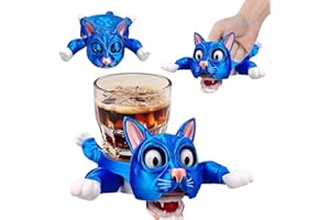 HBSFBH Divertido portavasos de Tortuga, Posavasos De Animales Antideslizantes, Posavasos de temática de Animales, Posavasos con Expresión Divertida, Posavaso De Turtle con Ojos Abiertos