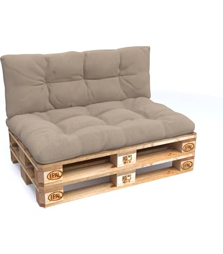 Pallet Legno Pouf Quadrato Marrone Puff Sgabello Poggiapiedi