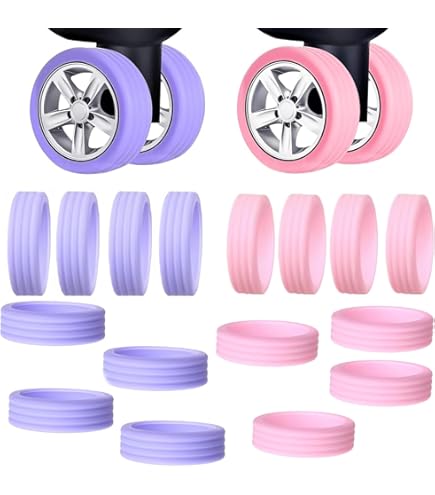 8 stuks bagagewieltjes, siliconen kofferwielen, afdekking, bagage-accessoires, geluidsreducerende bagagerollen, beschermhoes voor de meeste 8 spinner- wielen, koffersets