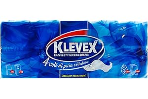 NUOVO - 500 Fazzoletti di Carta, 4 Veli, 50 Pacchetti da 10 fazzoletti, Extra Soffici, 100% Cellulosa - Klevex - Amami BEAUTY