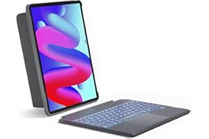 Inateck Keyboard Case for iPad Air 13 inch M3 2025/M2 2024, iPad Pro 12.9 inch 6/5/4/3 Gen, Portrait/Landscape Mode, Magnetic Detachable Keyboard, with 7 Color Backlight and Trackpad, QWERTY, KB04118