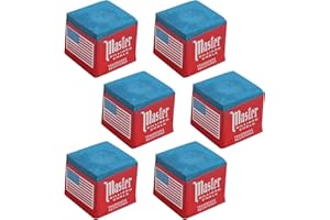 Riybyds 6 Pièces Craies de Billard Bleues, Craie de Billard au Carbonate de Calcium, Craie de Billard au Carbonate de Calcium, Améliore la Précision et la Durabilité de la Queue