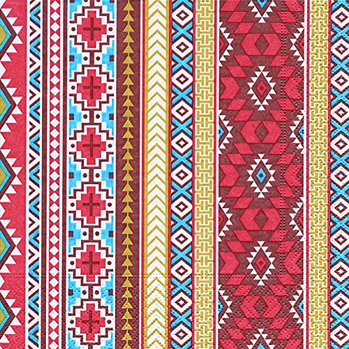 Preisvergleich Produktbild 20 Stück Serviette 33x33 cm Mexiko modern zeitlos Muster Kacheln