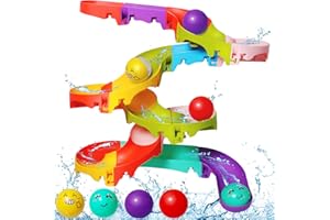 Jovicos Bath Toy - Bath Toy from 3 4 5 6 Years, DIY Marble Run Children's Bath Toy with Suction Cups, Water Toy Children Gift 3-6 Years Girls Boys