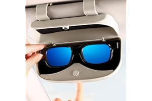 Pewell Étui Porte-Lunettes de Soleil pour Voiture - Organisateur de Rangement à Coque Rigide pour Lunettes Automobiles,Boîte de Rangement pour Lunettes, Accessoires de Voiture pour Voiture, SUV