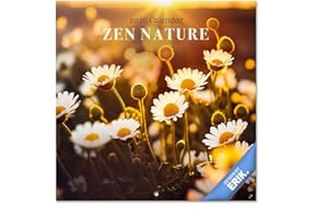 Grupo Erik - Calendrier 2026 Mural Nature Zen - Calendrier Mural 2026 Mensuel │ Idee Cadeau : Calendriers Muraux │ De Janvier à Décembre : Espace pour notes et Illustrations décoratives (30x60 cm)