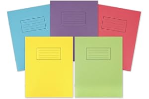 Silvine Exercise Book, 229mm x 178mm, Assorted, Pack of 10 , SV42364