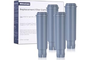 XtraCare Filtres à Eau pour Machine à Café Melitta, Krups Cartouche Filtrante, Compatible avec Melitta, Krups Claris F088, Nivona, AEG, Bosch, Siemens, Gaggenau, Neff, Cocoon (Lot de 4)