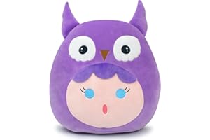 Terbaik Peluche Hibou 12 Pouces, Mignon Hibou spongieux, Animal en Peluche, décoration d'oreiller, Peluches Kawaii, Cadeaux pour Filles et garçons