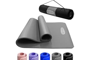 ‎ACTIVE FOREVER ACTIVE FOREVER Yoga Matte für Frauen Männer, NBR Schaum Yoga Matten für Frauen Männer, High-Density Anti Rutsch Übungsmatte mit freier Reise Tragetasche für Yoga Pilates HIT Home Workouts Gym(Rosa)