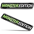 Biomar Labs 2 x 3D Gel Silicone Stickers Emblem Badge Car Sticker Decals Motorcycle Helmet PC Laptop Tablet Window Monster Edition KS 175