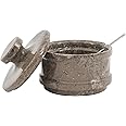 Radicaln Marble Salt Cellar With Lid And Spoon 3.5" Inch Oceanic Handmade Brown Sugar Keeper -Kitchen Table Decor Spice Jars & Seasoning Container - Ideal Salt & Pepper Bowls