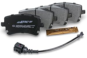 ‎ATEC GERMANY ATEC Germany Bremsbelagsatz Hinterachse inkl. Verschleißwarnkontakt, Bremsbeläge Bremsklötze hinten mit Warnkontakt Verschleißanzeige, 4 Stück