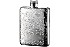 LANZON Flachmann mit Trichter, Alle 18/8 304 Lebensmittelqualität Edelstahl WhiskyFlasche Schnapsflasche für Starke Helle Spirituosen | 6 OZ Kapazität | in ein Geschenkverpackung Verpackt