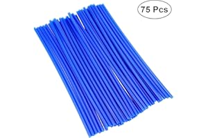 VORCOOL 75pcs Spoke Skins Motocross Spoke Wraps Rim Bike Spoke Protector Covers (Blue)