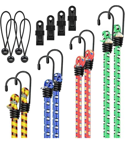 Huouo Bungee-Stoßschnüre – Elastische Zugseile Für Boot, Auto & DIY – 300 M Marinequalität, Schwarz