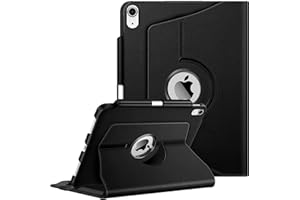 FINTIE Coque pour iPad (A16) 11ème Génération 11 Pouces 2025, iPad 10ème Génération 10.9 Pouces 2022 - [Rangement de Stylet] Housse Rotative à 360° Étui Veille/Réveil Auto, Noir