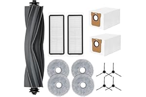 DianSung Akcesoria do odkurzacza robota Dreame L20 Ultra, L30 Ultra, X20 Pro, część zamienna z obrotową szczotką + 4 ściereczki + 2 worki na kurz + 4 szczotki boczne + 2 filtry + szczotka