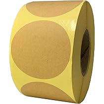 Etichette Adesive Kraft 25mm - 1000 Pezzi, Carta Marrone Per Regali E Fai-da-Te - Foto 8