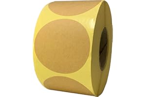 TOWNSTIX 500 Sztuk, 50 mm - Naklejki Kraft Brązowy Etykiety Samoprzylepne Brown