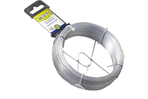 TENAX Verzinkter Eisendraht, Silber, Länge 80 m - Durchmesser 1 mm, zum Binden und Umzäunen, Bastel- und Heimwerkerarbeiten