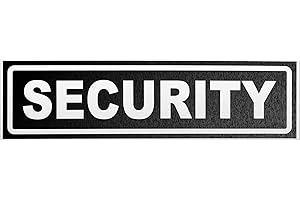 Kiwistar Security inverted Magnetic Sign - 45cm black - reflective - magnetic foil for truck car motor vehicle