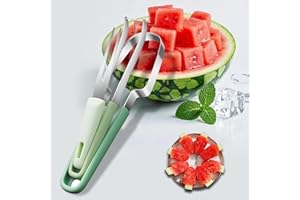 YALISITE Taglia Anguria, Taglia Anguria Fette Acciaio inox, Affetta Anguria, Adatto per casa, Feste, Campeggio (Verde)