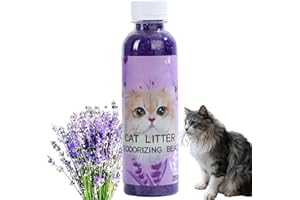 OKMINI Cat Litter Box Deodorizer Powder,Natural Odour Eliminator for Wood Pellet Cat Litter,Pet Friendly Freshener & Cat Urine Odour Remover,Long Lasting Litter Smell Eliminator and Odour Control,Lavender