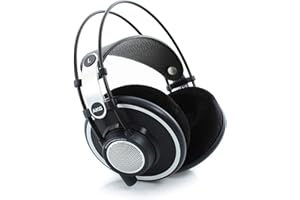 AKG K702 Cuffie Over-Ear Premium da studio con retro aperto, suono di riferimento, palcoscenico arioso e spazioso, lavorazione di precisione - Nero e argento