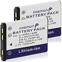 Batteria Li-Ion CellePhone Compatibile Con Nikon EN-EL10, Pentax D-Li63, Olympus Li-40B, Fuji NP-45 E Molti Altri | 650 MAh
