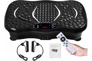 FITSUPPORT Vibration Plate Exercise Machine, 2025 Upgraded Fitness Vibration Plate Platform for Lymphatic Drainage,120-Speed Adjustable with 450 lbs Capacity, Suitable for men and women to lose weight