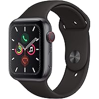 Apple Watch Series 5 (GPS + Cellular, 44mm) - Space Gray Aluminium Case with Black Sport Band