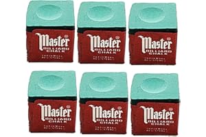 Half Dozen Green Master Pool Cue Chalk (6 Pieces) by Master