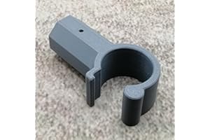 ULEIVA Gancio di ricambio per lucernario, grigio, compatibile con asta telescopica Velux, apertura finestra, asta di comando, gancio per asta (grigio)