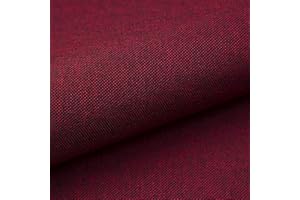 HEKO PANELS Torino Tissu d'ameublement au mètre, par exemple tissu pour chaises ou banquette d'angle - Rouge Bordeaux