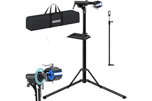 Monzana® Caballete para Bicicleta Eléctrica Reparación Soporte Montaje Plegable hasta 50Kg Soporte Manillar 30-70mm