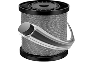 Forever Speed Grass Trimmer Line 2.4mm*100m Dark Grey Twist Universal Strimmer Wire 100m Replacement Trimmer Line Nylon Strimmer Cord Heavy Duty