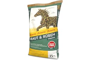 JOSERA Kraut & Rüben Struktur (1 x 15 kg) | Premium Pferdefutter | Getreidefreier Strukturmix | Stärke- & zuckerreduziert| 1er Pack