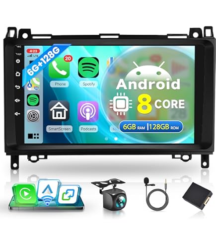 CAMECHO Android 15 Qualcomm 8 Core 4G 64G Autoradio für Mercedes Benz B-Class W245 Viano Vito W639 mit Carplay Android Auto Navi Dual WiFi 9 Bildschirm mit Navi Bluetooh5.1 FM/RDS Rückfahrkamera CAMECHO Android 15 Qualcomm 8 Core 4G 64G Autoradio für Mercedes Benz B-Class W245 Viano Vito W639 mit Carplay Android Auto Navi Dual WiFi 9 Bildschirm mit Navi Bluetooh5.1 FM/RDS Rückfahrkamera